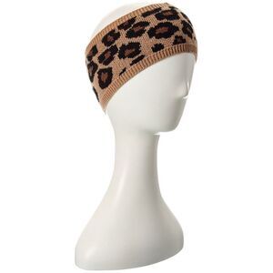 Phenix Leopard Cashmere Headband, Brown